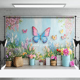 Lofaris Butterflies Flying Floral Wall Spring Backdrop